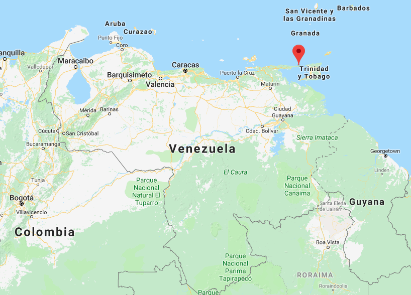 Ubicación de Macuro, mapas de Google.